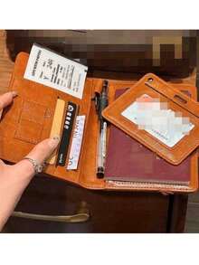 護照與疫苗接種卡夾 - RFID 防盜刷、輕量 PU 材質、專屬疫苗接種卡插槽、支援護照蓋章、中性設計（適用於旅行、簽證、文件）、時尚外觀、觸感滑順、極簡風格、高品質工藝，商務旅客與學生的理想選擇 - 彩色 - 查看 5