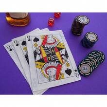 Casino Party Napkins - 50 Pack Queen of Spades Playing Card Shaped Disposable Paper Party Napkins 5"x7" for Casino Night Poker Game Party Supplies Tableware Decoration - por defecto - Ver 5