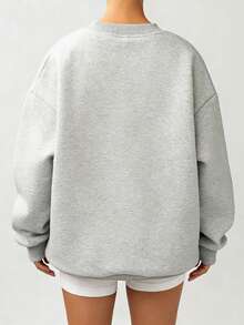 YZMJAFU 1 hanorac gros pentru femei, culoare solidă, cu pulover, hanorac gros pentru exterior, pentru alergare, fitness, drumeții, stil stradal - alb - Vizualizare 5