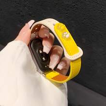 猫爪图案双扣小米手环10/9/8表带，适用于NFC版本，可爱撞色设计，皮革铆钉表带，可调节，创意时尚女士腕带，智能健身手表替换表带 - 彩色 - 查看 15