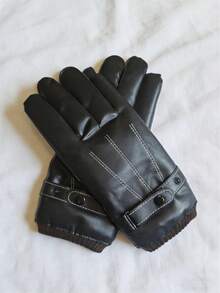 INSTOCK! Hot Men's PU Leather Winter Touchscreen Gloves - Thermal Lined Waterproof Windproof Thermal Handwear, Perfect For Driving/Cycling/Outdoor Cold Weather. Ideal Valentine's Day Gift For Him. Wholesale Available, Limited Time, Great Value!