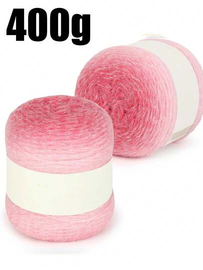 400g High-Quality Rainbow Gradient Chunky Yarn Balls, Suitable For Knitting Fashionable Shawls, Sweaters, Jackets, Hats, Scarves And Other Accessories, Autumn/Winter