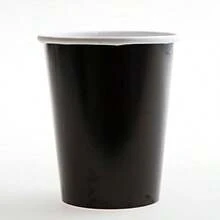 Unique Party 31857 Vasos de papel, Color ,(Negro 10 unidades) - Multicolor - Ver 2