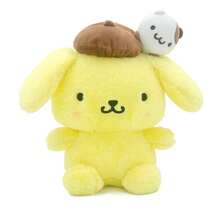 Miniso Búp bê nhồi bông Sanrio Pompompurin Baby Good Friends Series, chất liệu vải nhung mềm mại thân thiện với da, hình dáng chú chó vàng đặc trưng + chi tiết thú cưng dễ thương trên đầu, chất liệu mềm mại, co giãn, thích hợp trang trí phòng ngủ và chụp ảnh hàng ngày (1 chiếc) - Màu vàng - Xem 7