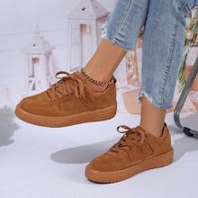 Women's Retro Mary Jane Sneakers Platform Cushioned Sole Casual Street Style Shoes - Brown - View 16