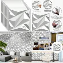 Paneles Decorativos 3D, 30 Piezas,Decorativos Para Paredes,Paneles Decorativos 3D Impermeables para Hogar,Oficina,Sala De Estar,30 * 30CM()(F-Irregular) - Multicolor - Ver 1