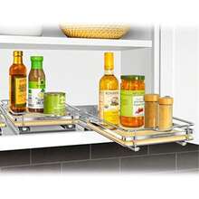 LYNK PROFESSIONAL® Élite™ Organizador de especias extraíble para gabinete - 8-1/4 pulgadas de ancho, garantía limitada de por vida, estante organizador de especias deslizante de madera y cromo(default) - Multicolor - Ver 8