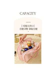 Mesh Organizer Toiletry Bag - Large Travel Toiletry Bag With Dividers - Black - View 5