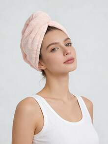 1 chiếc khăn lau tóc bằng vải lông san hô cỡ lớn và dày, siêu thấm hút, màu trơn, thiết kế tối giản, phù hợp cho cả tóc ngắn và tóc dài, khăn tắm gia đình, thích hợp cho tiệm làm đẹp, khách sạn, sân vận động, vật dụng thiết yếu trong gia đình, có thể dùng làm khăn lau tóc. - Nhiều màu - Xem 9