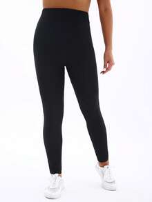 Spring Summer 5 Packs European American Fashion Women's Simple Black Leggings Sports High Stretch Leggings Outdoor Casual Yoga Pants Fall - Black - View 4