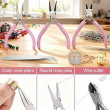 Mini Angled Pliers, Round Bent Nose Pliers, Insulated Pliers Suitable For Jewelry Making Tools - Multicolor - View 4