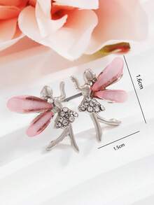 1 Pair Cute Fairy & Elf Elegant Minimalist Chic Earrings - Pink - View 2