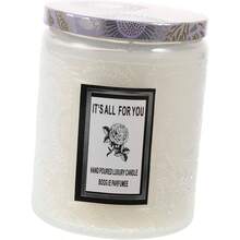 Vela Aromtica Decorativa De Lychee y T Candle Festival Decor Para Hogar y Ocasiones Especiales Diseo Estilizado y Artesanal Quema Limpia y Duradera - Blanco - Ver 1