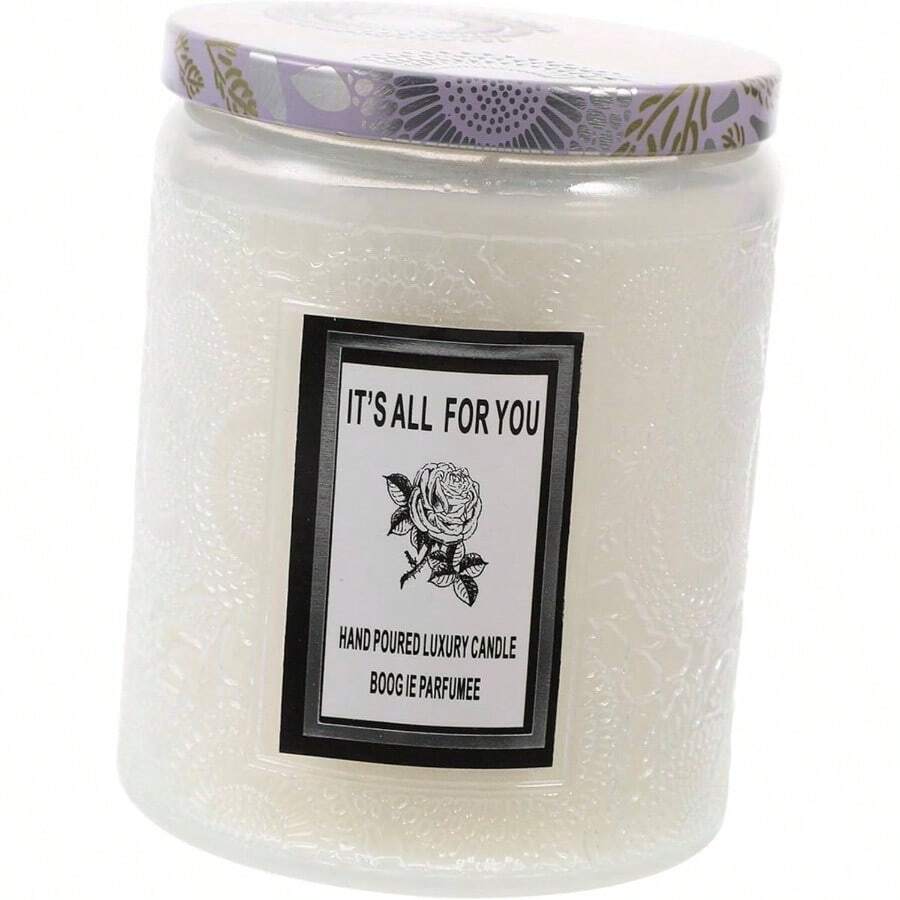 Vela Aromtica Decorativa De Lychee y T Candle Festival Decor Para Hogar y Ocasiones Especiales Diseo Estilizado y Artesanal Quema Limpia y Duradera - Blanco - Ver 1