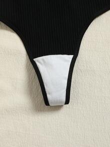 6pcs/Set Ribbed Comfortable Thong G-String T-Back Seamless Panties, Sexy Comfortable Triangle Briefs Women's Underwear - Multicolor - View 5