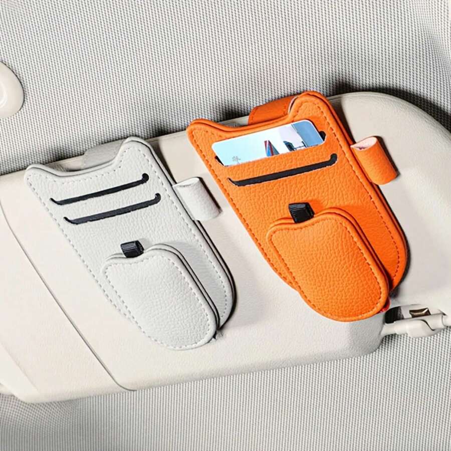 Car Multifunctional Storage Clip - Beige - View 1