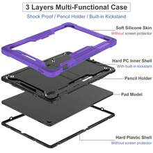 HUASEMI Galaxy Tab S10 FE Plus 13-Inch Protective Case - Full Coverage Tablet Protective Case With Built-In Stand - Purple - View 9