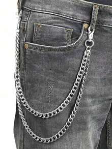 1个多层钥匙链 | 朋克裤链 摩托车骑行牛仔裤配饰 - A - 查看 7