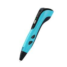 带液晶显示屏的3D打印笔，三档速度调节，1.75mm PLA耗材，专业DIY创意手工绘画，生日礼物 - 藍色 - 查看 5