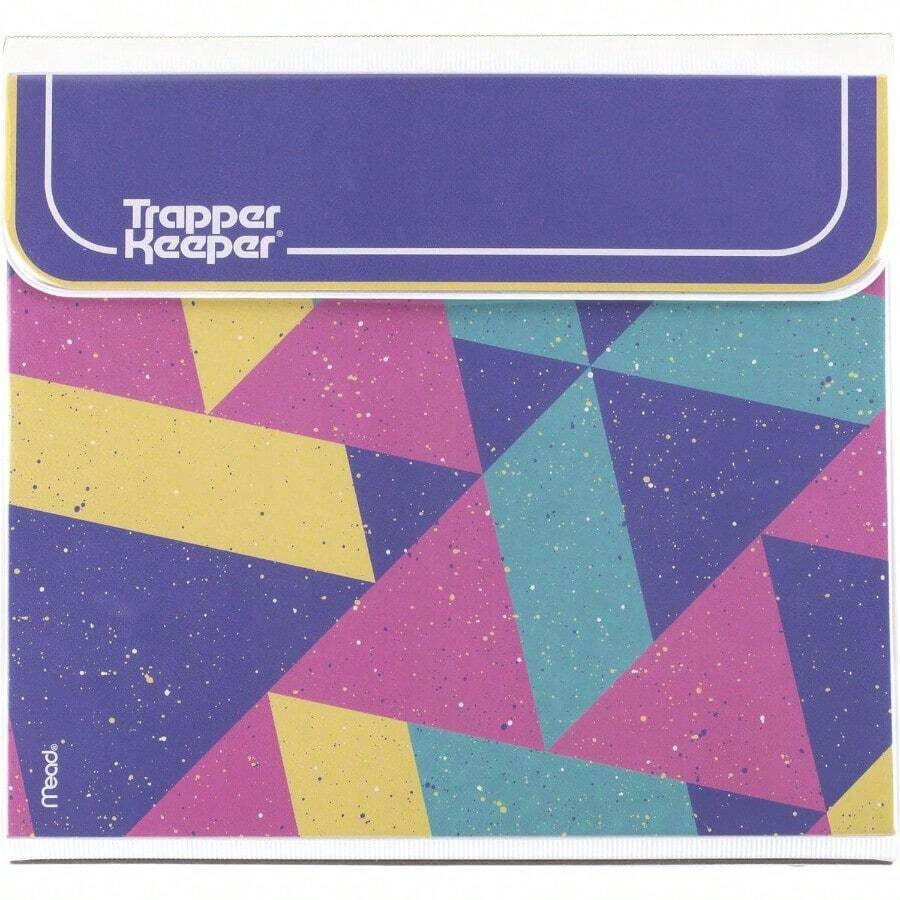 YQQ Mead Trapper Keeper - Carpeta de 1 pulgada con carpetas y bolsillos capacidad para papel de 8-1/2 x 11 pulgadas bloque de color 260038FN-ECM1234 - colorfantasaColorblock - Ver 1