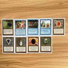 全新216张万智牌（MTG）卡牌代理卡，黑色核心纸质，带全息图，全部为稀有昂贵卡牌 - 米色 - 查看 5