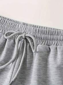 Estampado de dibujos animados pantalones cortos - Gris Claro - Ver 5