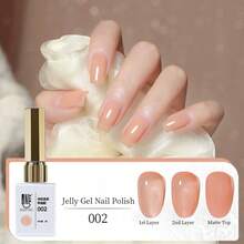 RS NAIL 1瓶9克果冻凝胶指甲油，透明裸粉色，持久可卸UV/LED指甲油，DIY美甲沙龙，女士及女孩礼物 - 彩色 - 查看 15