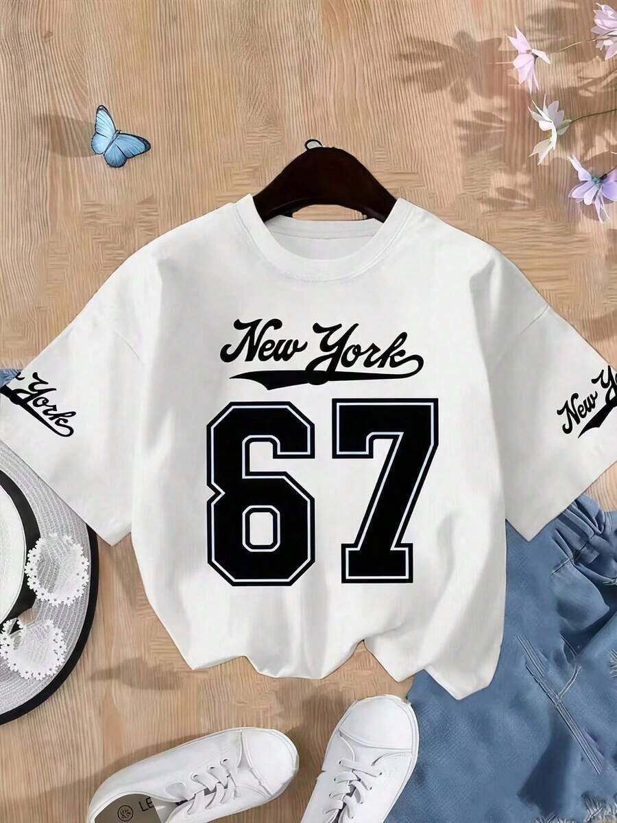 GraphicGems Camiseta de manga corta negra con estampado de personaje de dibujos animados de grupo de chicas virtuales, creativa y linda para niñas, ropa de anime de moda para niñas, uso diario y versátil en el hogar, cómoda y linda para niñas pequeñas - Blanco 6 - Ver 1