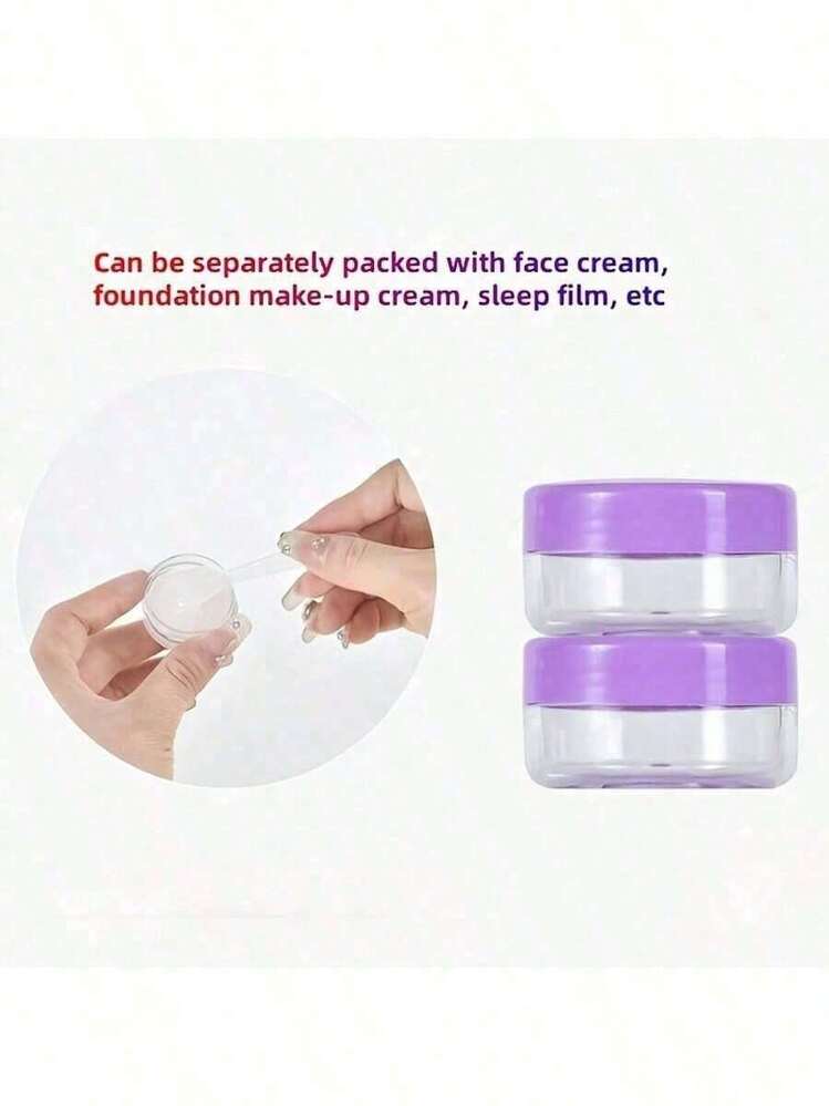 7pcs Reusable Travel Bottles Set, Leak-Proof Liquid Containers, Cosmetic Organizer, Cream Jar, Travel Essentials, Airplane Travel Accessories, Transparent PP Airplane Size Cosmetic Containers, Spray Bottles, Christmas Gift, Gift For Women, Travel Necessities - Multicolor - View 7