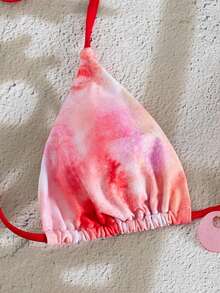 PEPPERMOLLY Ensemble de bikini floral rose populaire, printemps-été 2026. Imprimés tropicaux vibrants et accessoires de marque. Design unique et sexy avec une coupe flatteuse. Essentiel pour l'été, maillot de bain de plage et de piscine