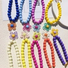 Vòng cổ cho mèo có thể điều chỉnh kích thước với mặt dây chuyền hình hoa, kiểu dáng thời trang dành cho chó nhỏ, chó con, phụ kiện trang sức cho thú cưng là mèo. - Màu vàng - Xem 5