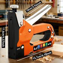 1000 Stücke Schwerlast-Heftklammern, Zimmermanns-Nägel, inklusive Aufbewahrungsbox. Nagellänge 1/2", 3/8", 5/16", 1/4" (6/8/10/12mm), Nagelbreite 3/8", geeignet für Schwerlast-Tacker in Geschäften, für Sofas, DIY, Möbel, Bilderrahmen usw. - Orange - Übersicht 3