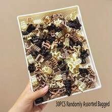 10/20 piezas Clips de pelo mini de colores y estilos aleatorios para niñas, pinzas para el cabello, pasadores, hebillas, accesorios para la cabeza, accesorios para el cabello para mujeres, horquillas - Multicolor - Ver 7