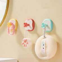 3pcs Heavy Duty Adhesive Hooks, Waterproof Wall Hooks For Bathroom, Kitchen, No Drilling Required