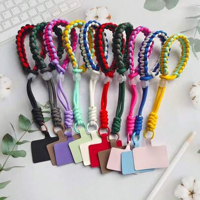 1pc Durable Polyester Wrist Strap For Phone Case - Anti-Slip, Anti-Drop, Portable Accessory In Vibrant Colors Hands-Free Convenience For Everyday Use, Phone Strap