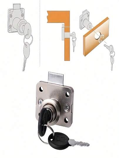 Desk Drawer Lock Zinc Alloy Cabinet Lock Counter Lock Furniture Double-Door Wardrobe Lock Drawer Cabinet Lock Latch Lock
