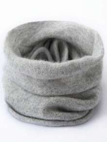 1pc Unisex 100% Cashmere Knitted Neck Warmer Scarf, Autumn/Winter Outdoor Riding Windproof Warm Neck Gaiter - Multicolor - View 3