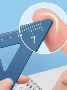 Règle en métal en forme de cœur, règle triangulaire et rapporteur, convient aux étudiants, architectes, arpenteurs, à la maison, à l'école, au bureau et autres occasions