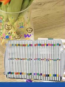 12/24/36/48/60 Colors Acrylic Marker Pens, Large Capacity Student Children Art Painting Specialized Colored Pens, Non-Bleed, Washable Acrylic Marker Pens 12 Colors Set, Water-Based Oil Paint Pens, DIY Ceramic Graffiti Pens, Acrylic Paint Markers, Affordable Price - Multicolor - View 7