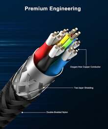 Elebase Guitarra Parche Cables 3-Paquete, 15 Efectos Pedal Junta 1/4 Pulgada Ángulo recto Trenzado Audio Cordón Blindado  Cobre Hombre Conector para Amp/Amplifier Mixer - Rojo - Ver 7