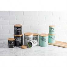 DII Kitchen Accessories Retro Collection, Cerámica, Juego de botes, Aqua, 3 piezas(Agua) - Multicolor - Ver 8