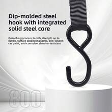 Dây buộc hàng bằng cao su đàn hồi, rộng 25mm, có khóa ratchet, rất cần thiết cho xe tải và xe máy. - Kiểu móc đôi - 3 mét - Xem 6