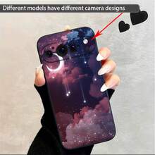 星空流星ハンドルのスマホケース  Pixel 9 9Pro Xl 8 8A 8Pro 7 7A 7Pro 6 6A 6Proに適しています ブラックフロスト耐衝撃性落下防止保護カバーシェル - ブラック - チェックする 8