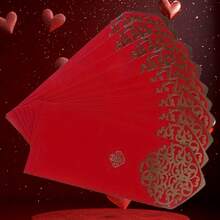 10 Pcs Red Money Envelopes - The Perfect Choice For Christmas, Chinese New Year And Special Occasions. The Ideal Packaging For Cash And Auspicious Money Gifts, Christmas Gift Packs. Spring Festival Red Envelopes - 酒紅色 - 查看 6