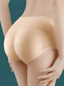 1pc Women's Seamless High Waist Shaping Panties, Butt Lifting Seamless Padded Shorts, Breathable Peach Butt Shaping Tights, Padded Butt Lifting Shaping Underwear, Peach Butt