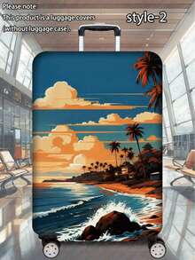 1件装，300克/平方米旅行系列印花图案，是商务旅行、暑假旅行和返校旅行的理想之选。这款耐用、防刮的涤纶保护套男女皆宜，可有效防尘且易于清洁。是户外度假的必备旅行配件（适用于20-28英寸的行李箱）。 - 彩色 - 查看 46