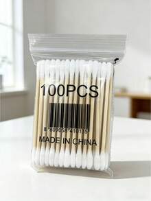 一盒500支双头卫生高品质清洁棉签，带木棒 - 含透明收纳盒，可用于日常清洁、艺术手工、化妆棉清洁，也适用于宠物 - 多用途 - 彩色 - 查看 8