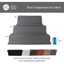 HC Companies - Macetero Veneciano con tapón de Drenaje, Caja Larga para alféizares de Ventanas, Balcones y más, macetas rectangulares Grandes de plástico para Hierbas y Flores ( de 24(24" (Pack of 2) Gris Cálido) - Multicolor - Ver 6