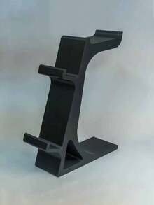 二合一游戏手柄耳机支架，通用游戏手柄收纳盒，可收纳2个游戏手柄和1个耳机，三合一游戏手柄收纳方案，耐用塑料材质，适用于桌面整理，游戏主机收纳盒，紧凑型收纳盒，时尚游戏装备，高品质支架 - 彩色 - 查看 11