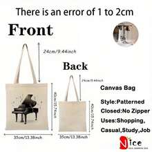 Customizable Name Adorable Gray Cat Print Lightweight Polyester Shoulder Bag - Tote With Fixed Strap, Open Top Design For Women, Perfect Gift For Mother's Day, Graduation, Weddings & Everyday Use, Cat Lover Gifts, Personalizable Gift, Simple Construction, Travel Accessory, Portable Design, Casual Handbag, Graduation Present - 白色 - 查看 6